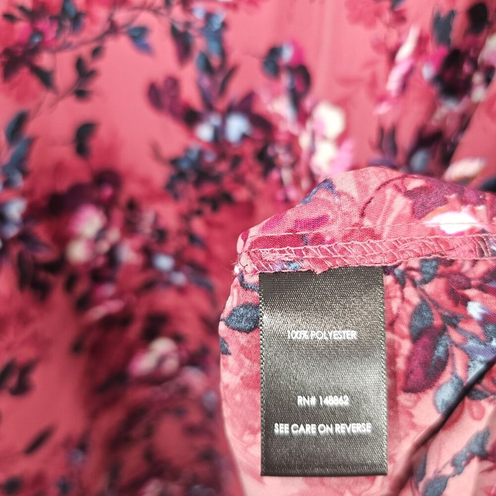 Torrid Womans Size 3X (3) Floral Pink Mini Studio de chine Shirt Dress - Picture 5 of 5